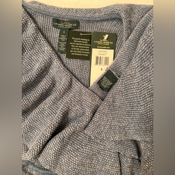 NWT Ralph Lauren Ruffle Cardigan S Ruffle Peplum Hem 3/4 Ruffle Bell Sleeve NWT - Picture 7 of 13